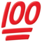 Hundred Points emoji on Emojione